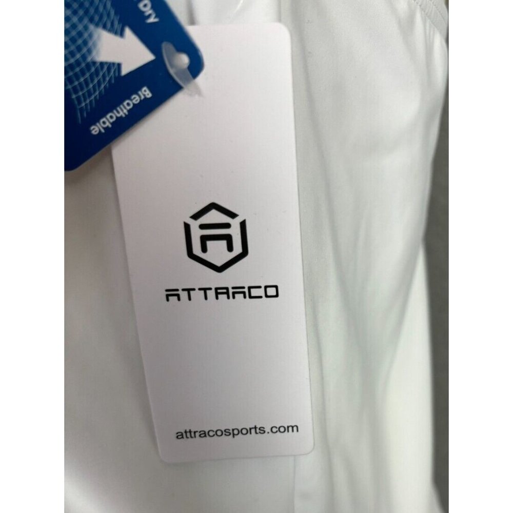 Attraco Women's Scalloped Edge White Athletic Dress Size Large New With Tag's. - Picture 5 of 8
